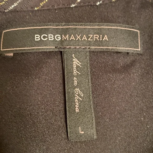 BCBG NWOT sharp looking black/gold, see measurements in photos below. - Picture 6 of 7